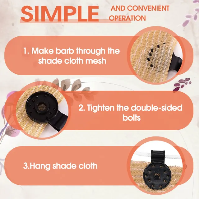 Napárnyékolás Nettó Műanyag Klip Otthoni Kerítés Telepítés Hook Greenhouse Film Clapt Árnyék Háló Bross Sátor Függő Kerti Hozzáférés - Image 4