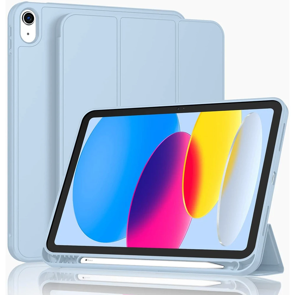 thumbnail image 1 of Con portalápices Funda para iPad 7.ª, 8.ª y 9.ª generación 10,2 iPad Air 5.ª, 4.ª y 10.ª generación 10,9 iPad Air1 2 5.ª y 6.ª 9,7 Funda magnética para tableta, 1 of 5
