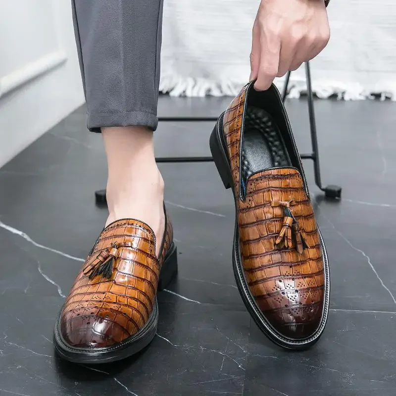 

Men's Formal Wear Genuine Leather Office Loafers Business Derby Oxford Shoes Wedding Shoes
