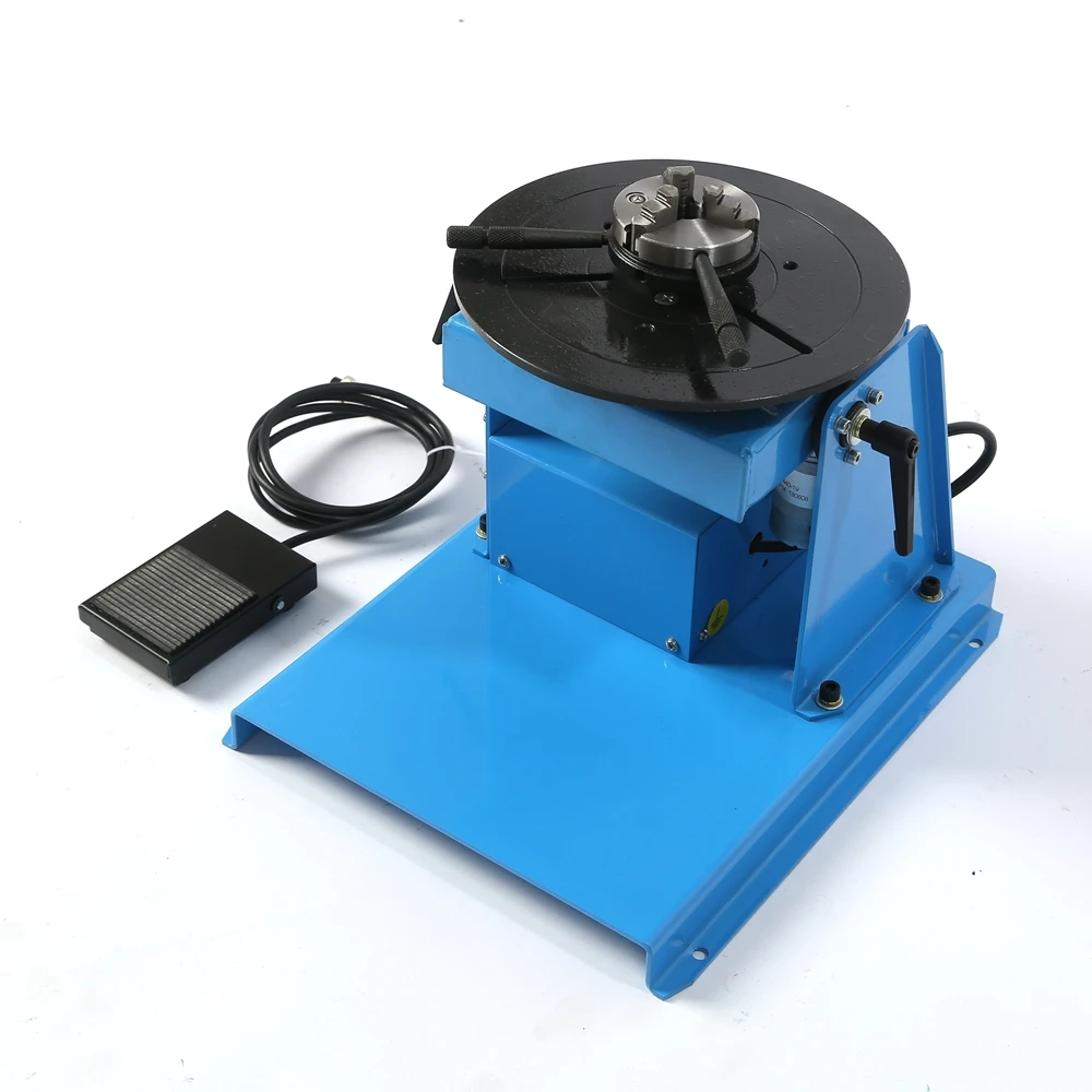 HD-10 10KG Welding Positioner Turntable Mini Rotating Table 110/220V Weld Displacement Small Rotary Work Tables With Chuck 65mm 4