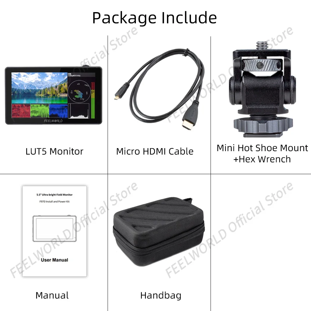 FEELWORLD 5.5 Inch Ultra High Bright 3000nit 4K HDMI Input