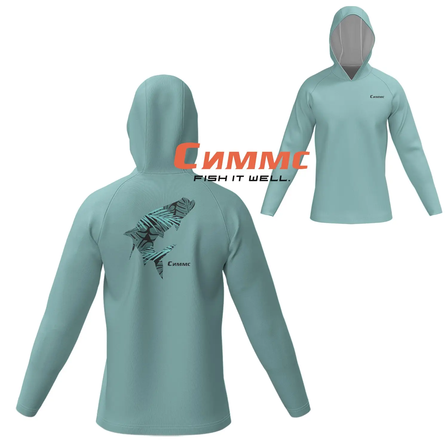 Fishing Shirt Hoodie With Face Mask Men Summer Long Sleeve Quick Dry  Breathable Hooded Fish Clothing Anti-uv Angling Sweatshirt