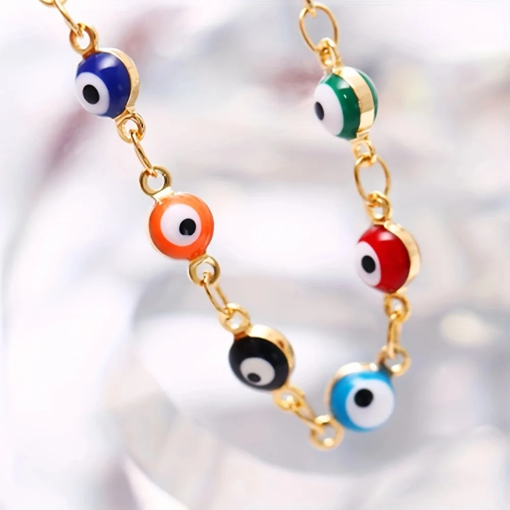 European and American Devil's Eye Foot Chain Creative Girl High End Simple Fashionable Christmas Leg Chain ankle chains toe foot bracelet fashion accessories