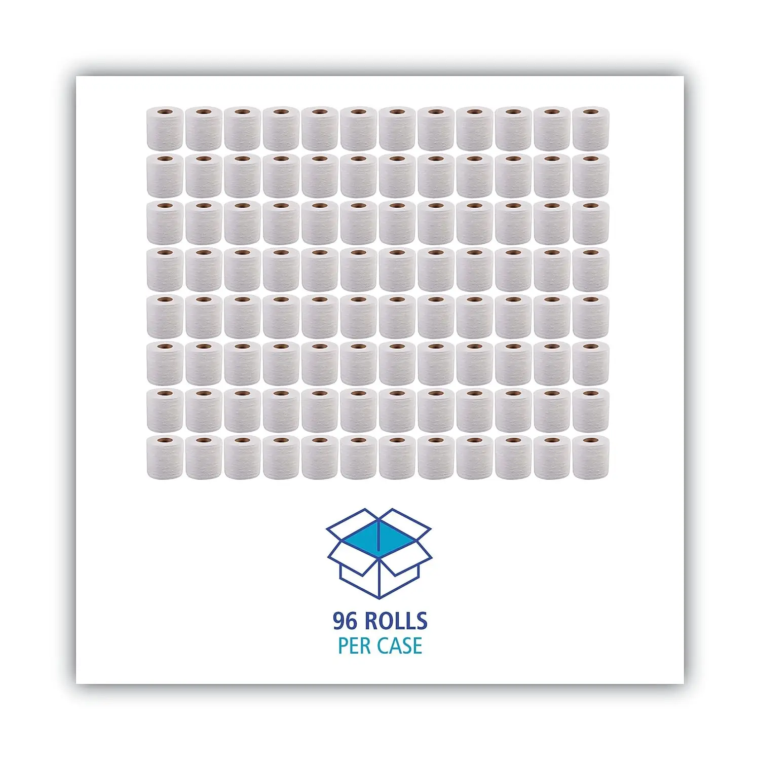 Boardwalk 6145 Bathroom Tissue, Standard, 2-Ply, White, 4 X 3 Sheet, 500 Sheets/roll, 96/carton