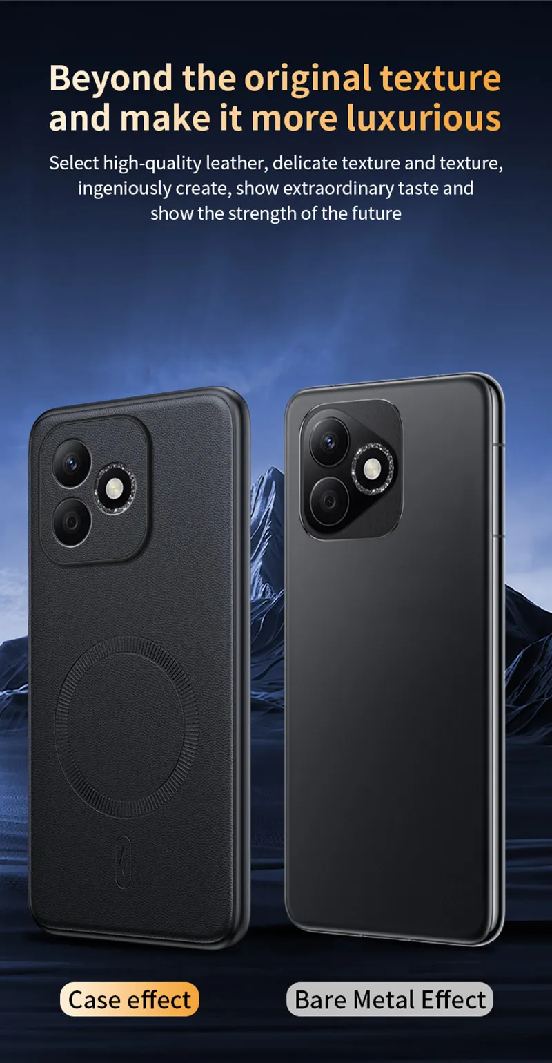 Für Honor 600 lite Hülle, magnetische Lederschutzhülle, Anti-Fingerabdruck, rutschfest, PC+TPU-Hülle für Honor 600 lite – Detail 11
