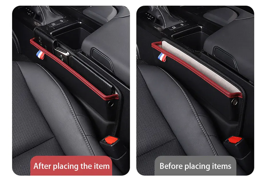 Car Seat Gap Filler Organizers PU Leather Auto Storage Pockets – SEAMETAL