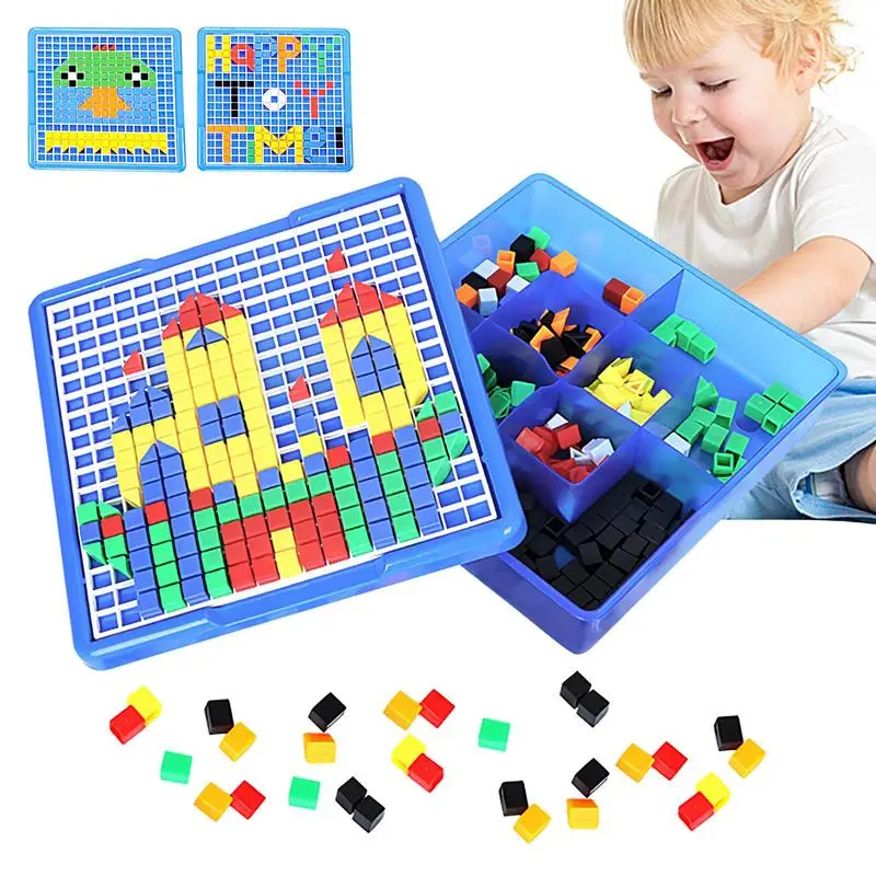 

3D Puzzles For Kids Educational Building Bricks 585 PCS Montessori Preschool Learning Toy Enlightenment Jigsaw Puzzle Patterns