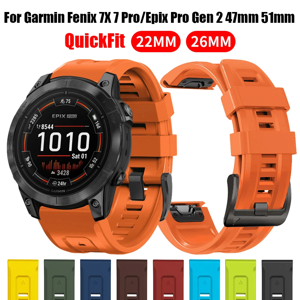 Bracelet De Montre 26 Mm Pour Garmin Fenix 5X 6X Pro 7X Solar Sapphire