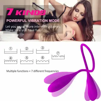 Rechargeable Dual Vibrator Sex Toys 7 Speeds Double Head Jump Egg Bullet Dildo Vibrator Anal Adult Sex Toy For Couple Men Women 4
