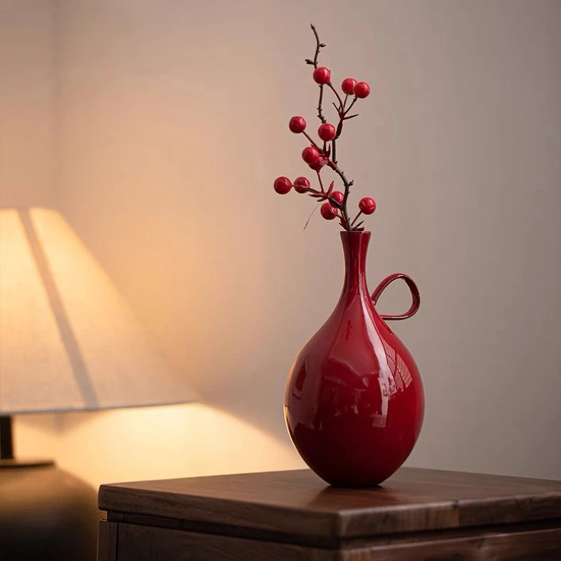 エレガントな中国の赤い花瓶,リビングルームと結婚式の装飾 - AliExpress