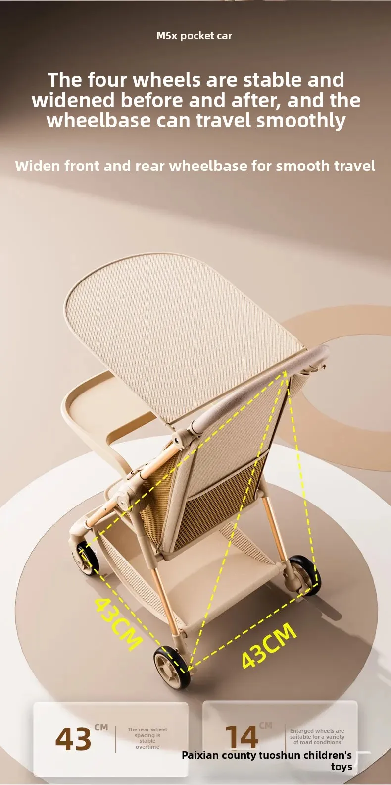 Portable Lightweight Four-Wheel Pocket Baby Stroller Compact One-Click Folding Child Pushcart Easy to Handle for Shopping And Tr 4 S07a32b3ebe104f0db5002b6467ef63e53