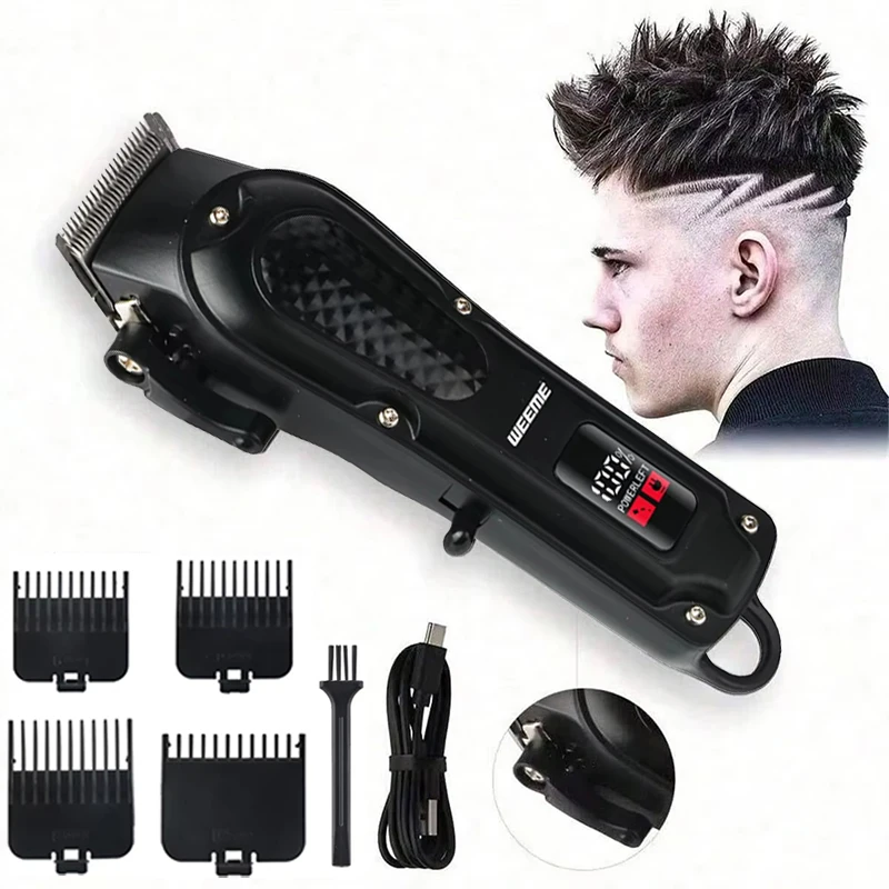 Vintage T9 Machine Electric Professional Hair Clippers Beard Clipper Rechargeable Men's Shaver Hair Trimmer Kit Boyfriend Gift