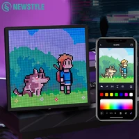 LED Pixel Display 64x64 RGB LED Matrix Panel Programmable Pixel Art Display with Bluetooth APP Control Creative Pixel Screen 1