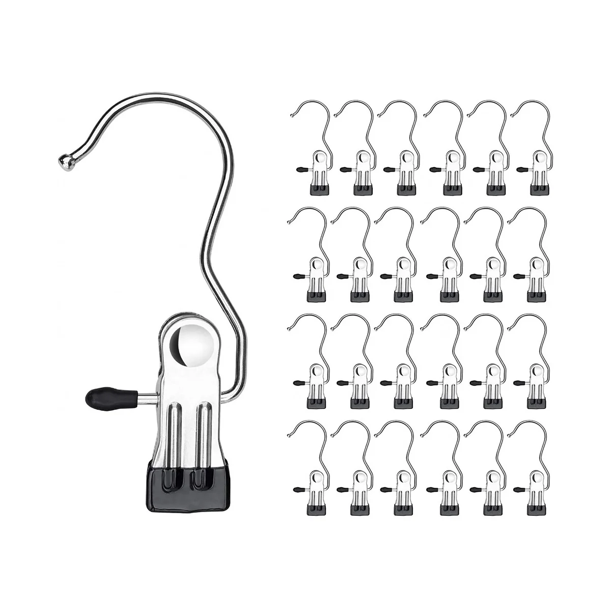 

Stainless 25Pcs Boot Hold Home Hanger Pins Clothing Hanging Hook Travel Clothes Laundry Steel Clips Portable