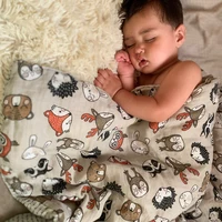 Elinfant 100% cotton 120*110cm 2 Layers Newborn Baby Bath Towel Wrap Muslin Swaddle Blankets Wholesale Dropshipping 2