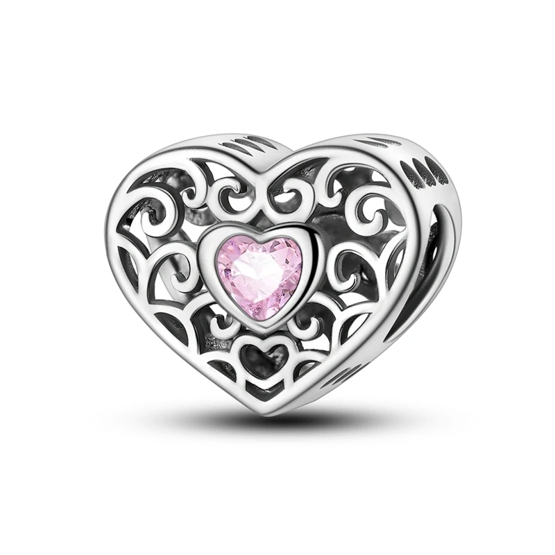 925 Sterling Silver Love Family Tree Snowflakes Dangle Beads Fit Original Charms Bracelets DIY Bead Women Jewelry Making