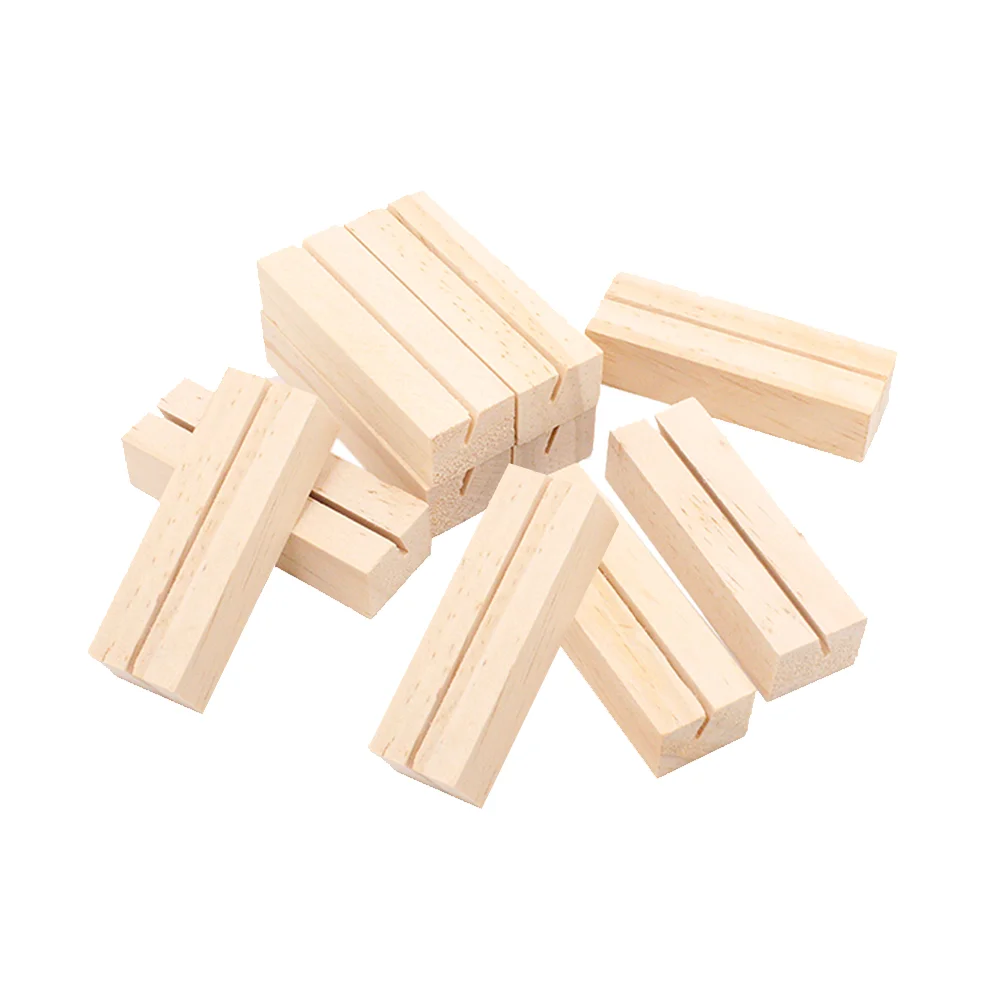 

10 Pcs Business Holder Wooden Shaped Photo Stand Picture Holder Handmade Memo Holder Card Korean stationery
