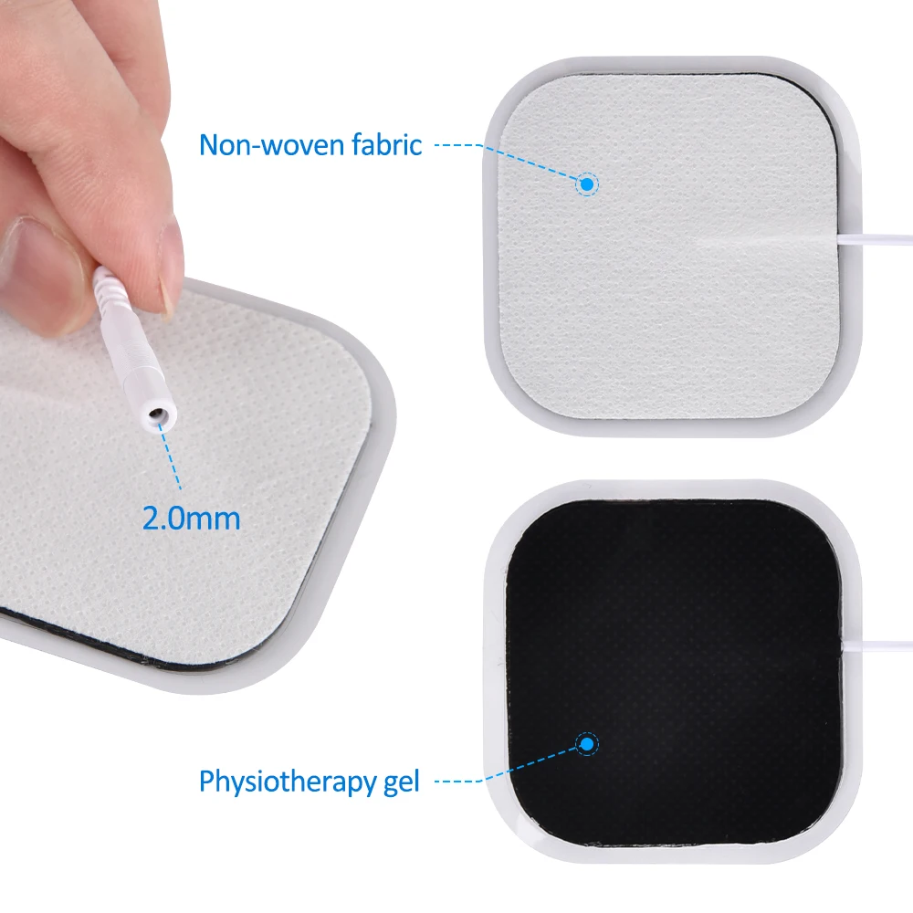 10/20/50/100PCS Reusable Electrode Pads Gel Patch For Tens Pulse Physiotherapy Massager Acupuncture Nerve EMS Muscle Stimulator