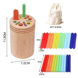 Montessori Wooden Color Sorting & Balancing Toy for Kids' Fine Motor Skills & Math Learning (D)
