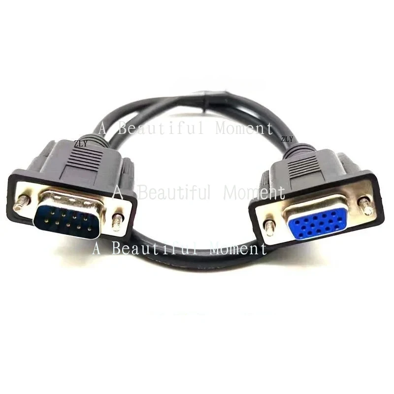 HH--맞춤형 DB9-DB15 3열 VGA RS232 남성-여성 핀홀 15핀 9핀 시리얼 포트 플러그 데이터 케이블