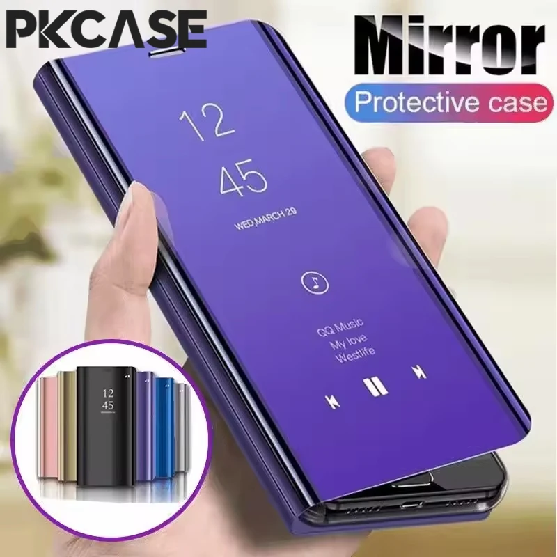 Sleek Mirror Flip Phone Case with Enhanced Protection