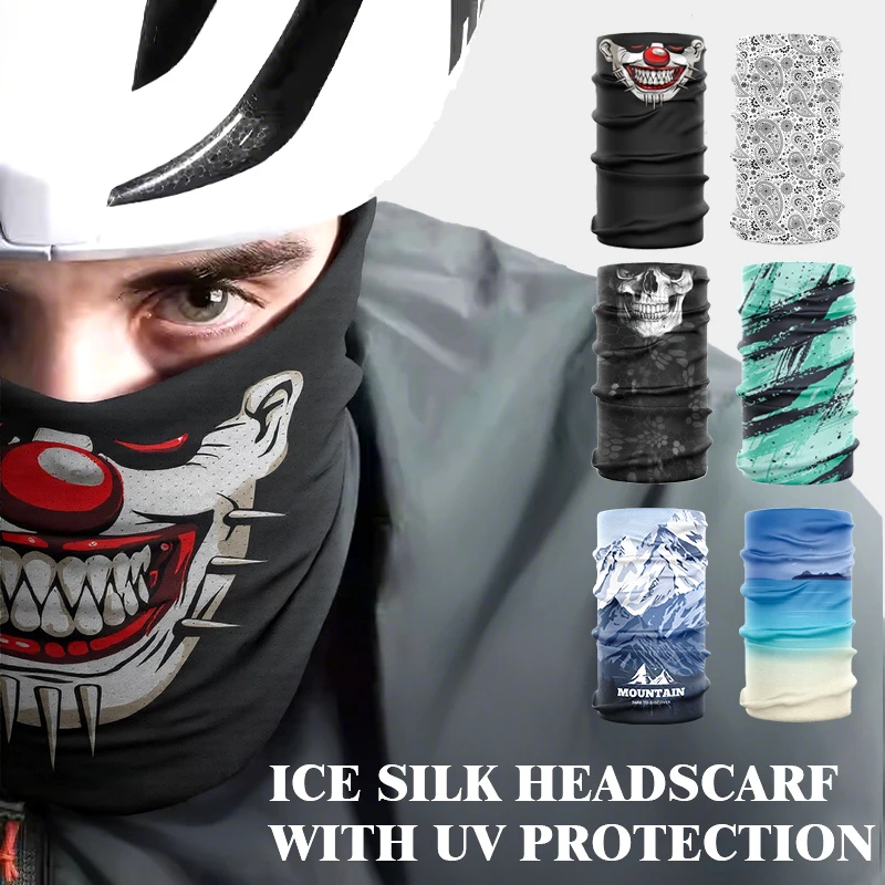 Outdoor Sports Seamless Bandanas Balaclava Neck Gaiter s Face Shield Motorcycle Cycling Headband Mask Hiking Fishing Scarf