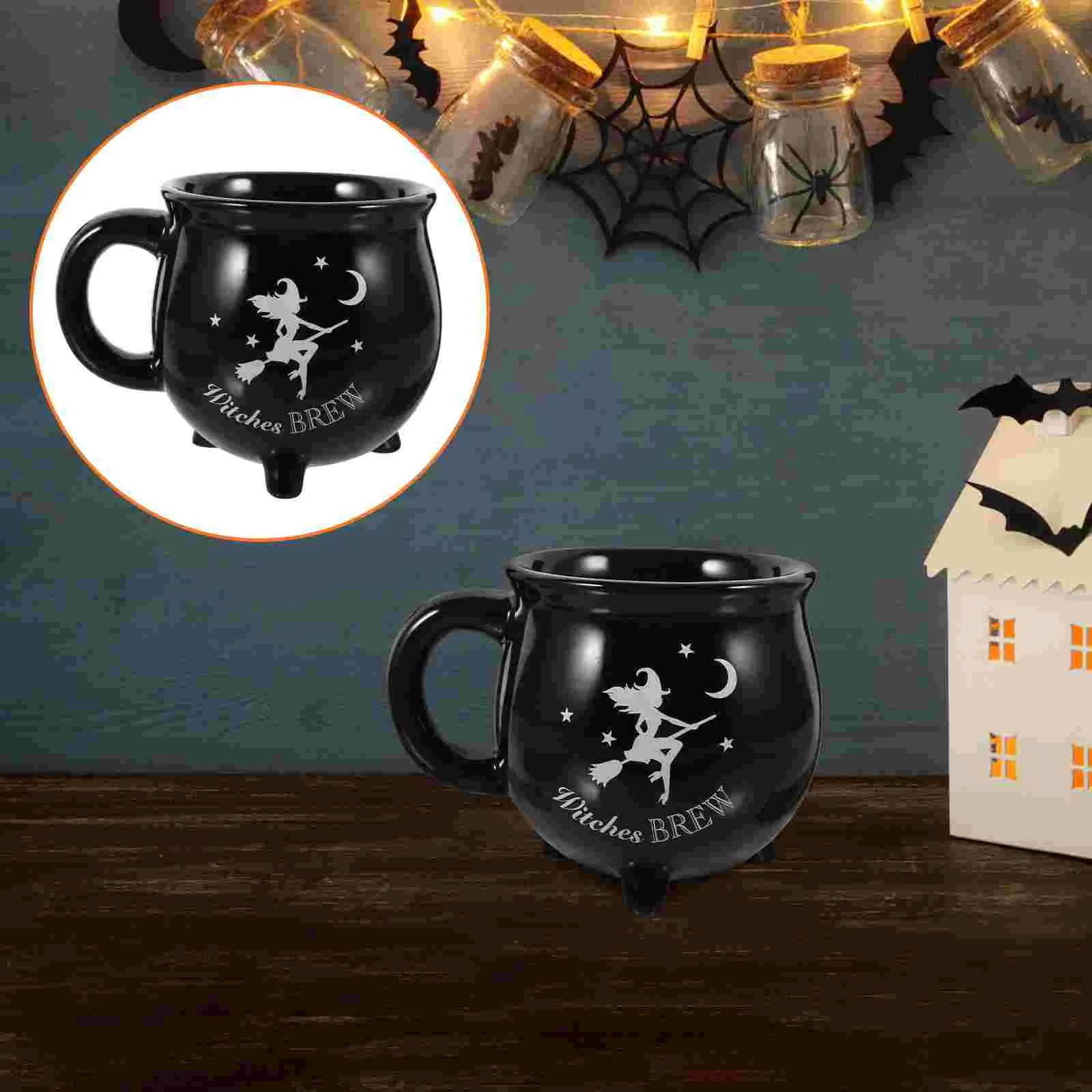

Witch Cup Ceramic Cauldron Coffee Mug Mini Gifts Unique Ceramics Drinking Home Decoration