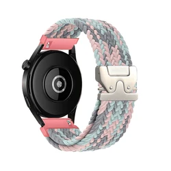 Braided Loop Band with Parachute Style Buckle - 20mm (Gray blue pink)