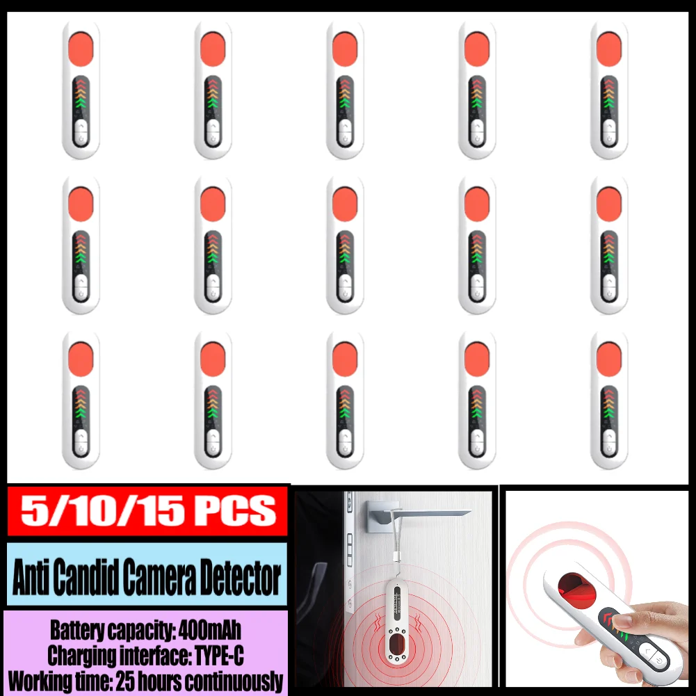 Professional Anti Candid Camera Detector Wireless Signal Sweeper for Privacy Protection in Hotels Office and Travel