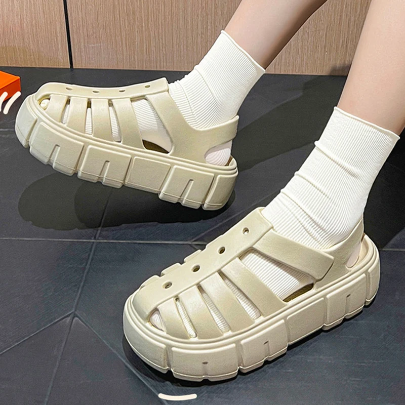 Women Summer Sandals EVA Platform Slippers Garden Shoes Beach Slides Flip Flop Comfortable Slippers Casual Outdoor Sandals 35-40