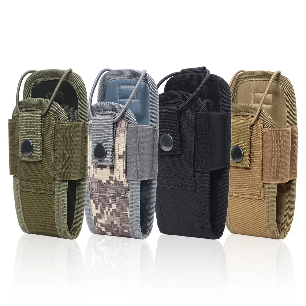DIZETION Radio Walkie 1000D Molle Talkie Pouch Waist Bag Holder Pocket Portable Interphone Holster for Hunting Camping walkie talkie pouch