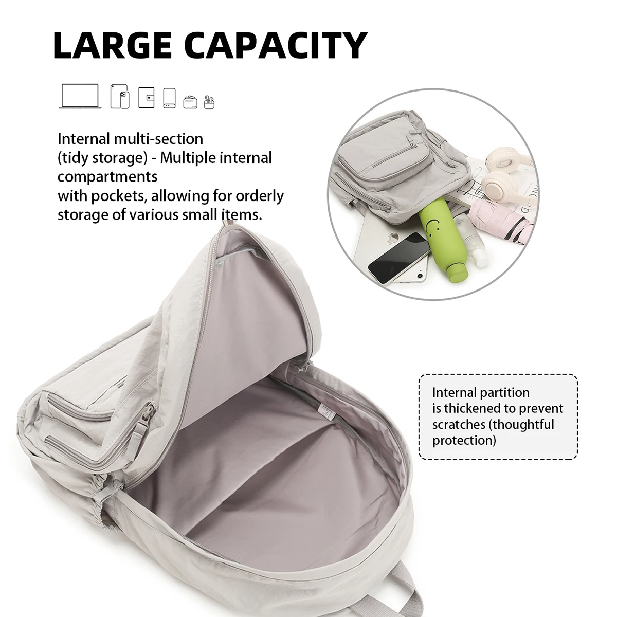 Women's Backpack, Original Japanese Style, Lightweight Short-Distance Travel Backpack, College Student Computer Bag, High School Student, Junior High School Student