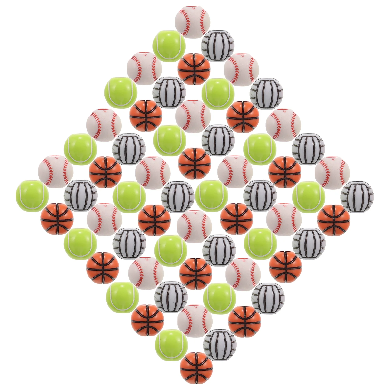 

200pcs Small Beads Spacer Beads Crafting Sports Ball Beads Delicate Loose Beads Decorations