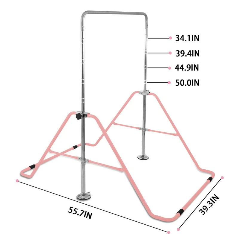 Gymnastics Horizontal Bar for Kids  children Folding Adjustable Height Home Training Bar Equipment