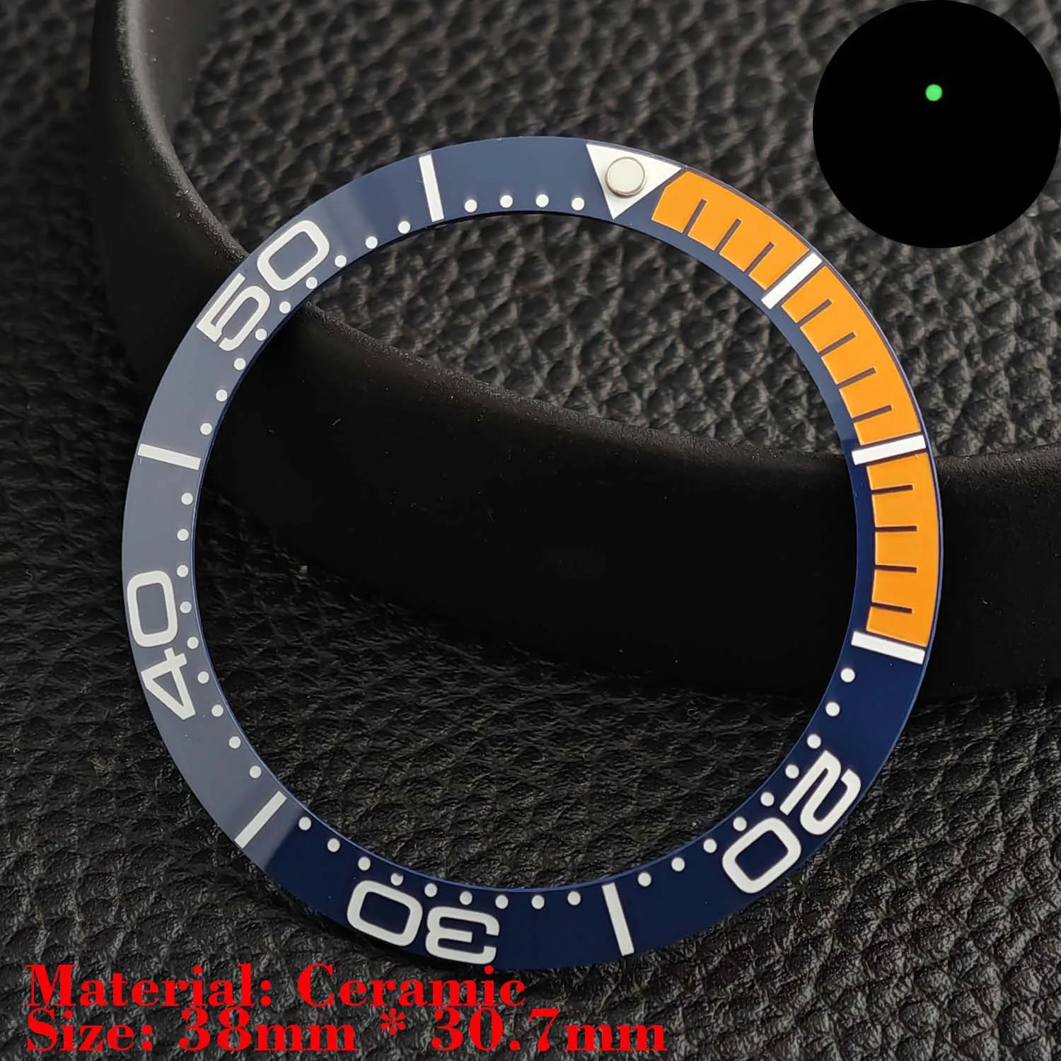 Ceramic Luminous Bezel Insert for Men's Watch - Premium Replacement Accessory