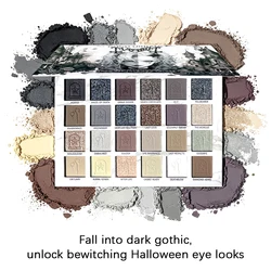 Vibrant 24 - Color Smoky Eye Palette: Matte, Shimmer & Glitter Earth Tones (24 colors)
