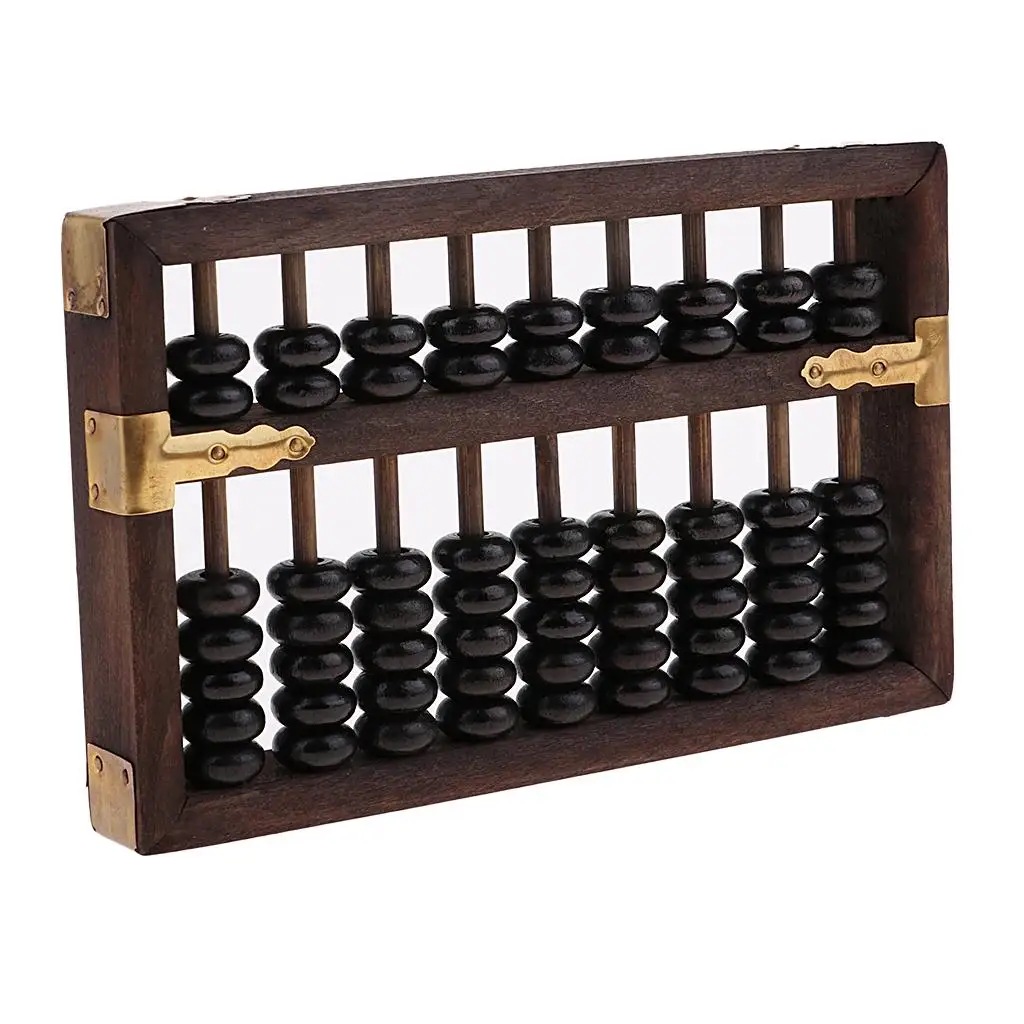 Chinese Abacus with 7 Columns Counting Frame Arithmetic Aid Math