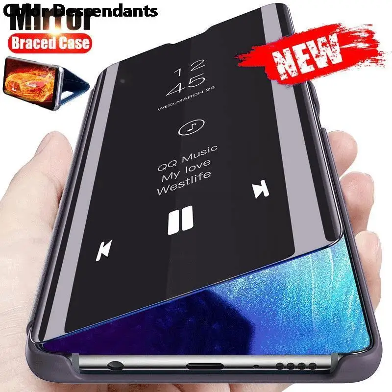 Luksusowe Etui Z Inteligentnym Lusterkiem Z Klapką Do Samsung Galaxy S22 S20 S21 Ultra S8 S9 S10 Plus Fe Note 8 9 10 20 S10E Lite 5G A53 Etui Coque