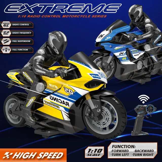 1: 10 2.4G High Speed Remote Control RC Stunt Motorbike  drift Car 30mins Drive Racing Motorbike RC Motorcycle Toy model 3