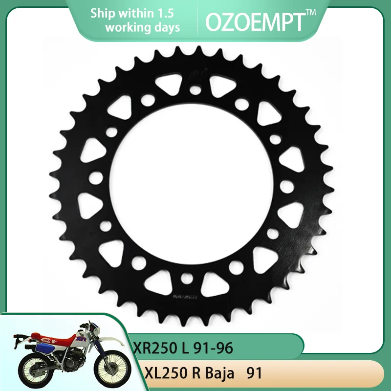 

OZOEMPT 520-42T Motorcycle Rear Sprocket Apply to XL250 R Baja 91 XR250 L 91-96