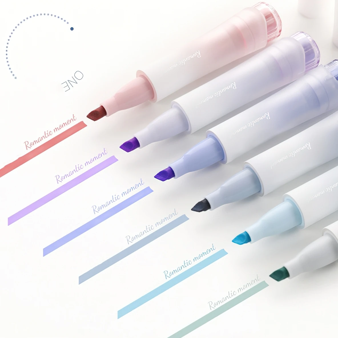 3pcs 로맨틱 순간 컬러 형광펜 펜 세트 그림 학교 F7645 그리기에 대 한 몸집이 작은 허리 브러시 팁 아트 마커 라이너