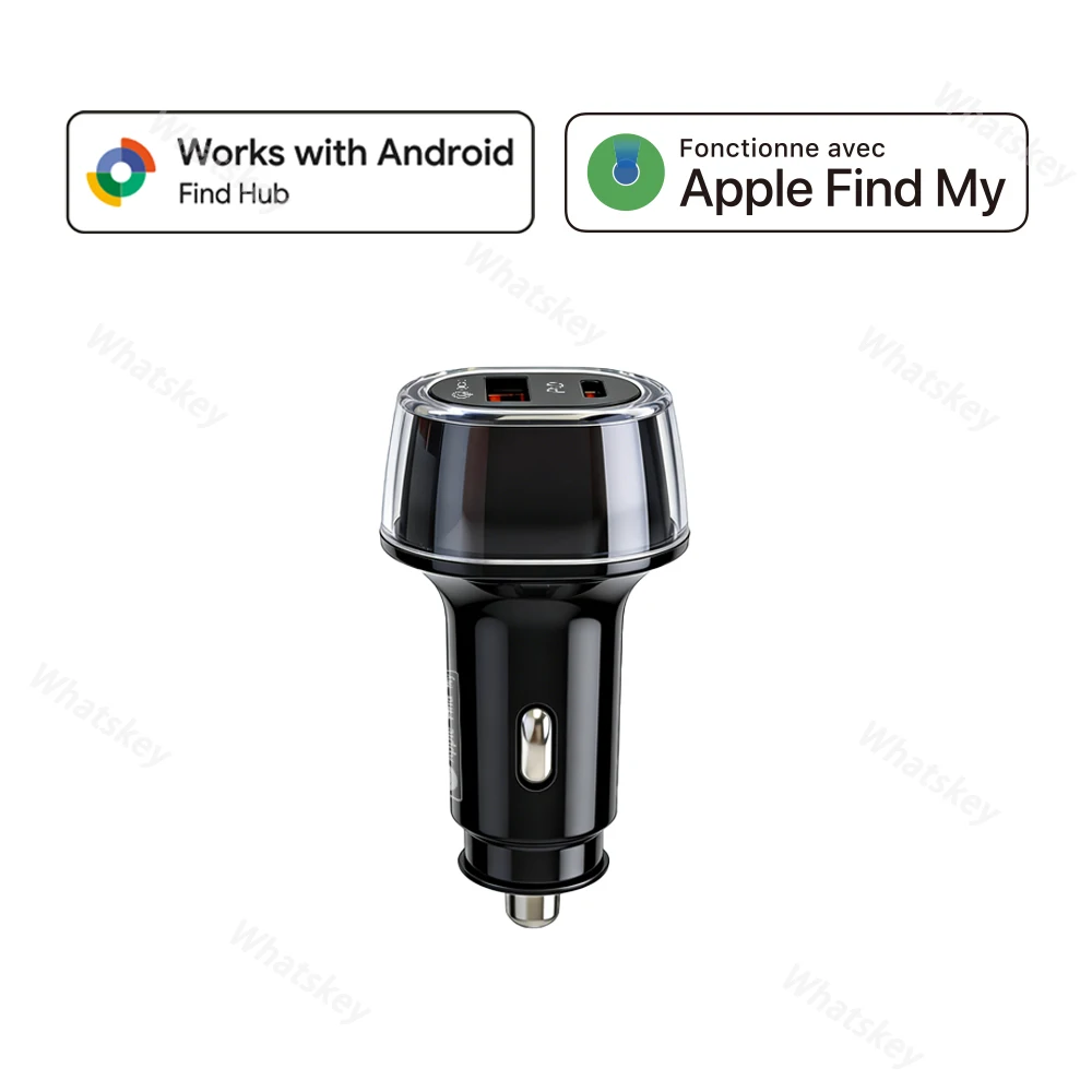 Universelles Auto-Handy-Ladegerät USB Typ-C 30W USB-Schnellladegerät GPS-Ortungsgerät für iOS oder Android System Find Hub App
