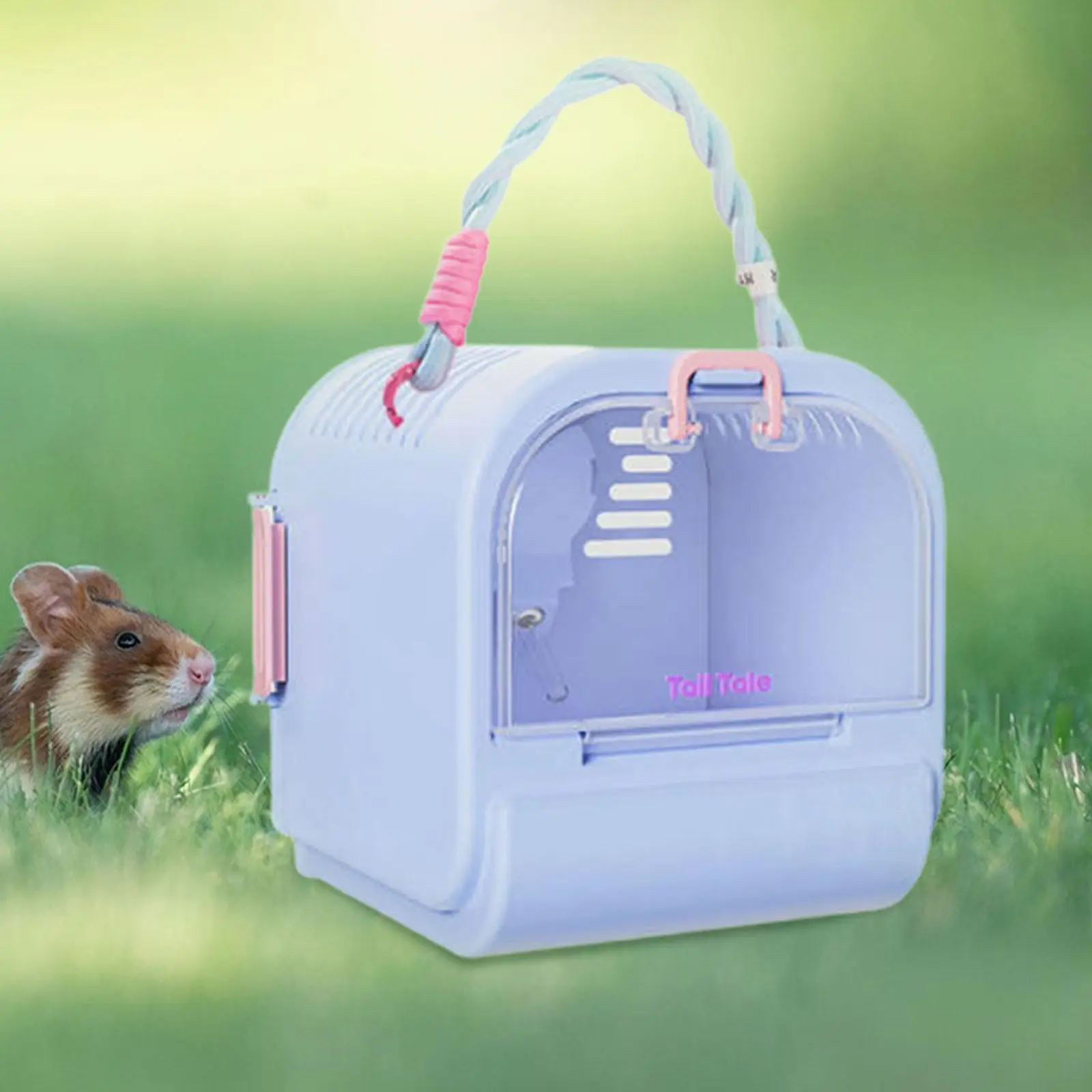 Hamster Carrier Cage Hamster Cage Travel Carrier Portable Pet Carrier Cage for Chinchillas Rats Bunny Small Animals Hiking