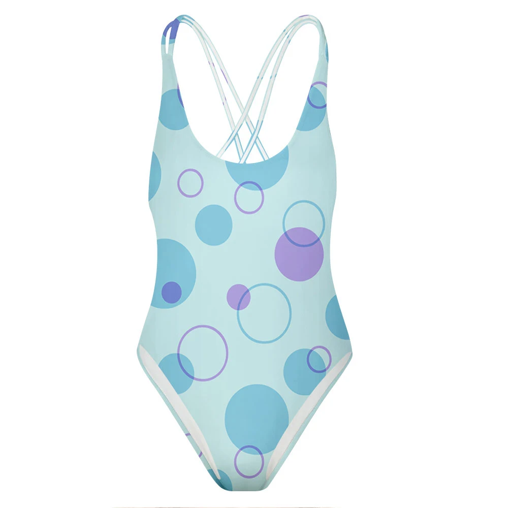 

Women Sling One-piece Swimwear Circle Backless Swimsuit Beach Bathing Suit