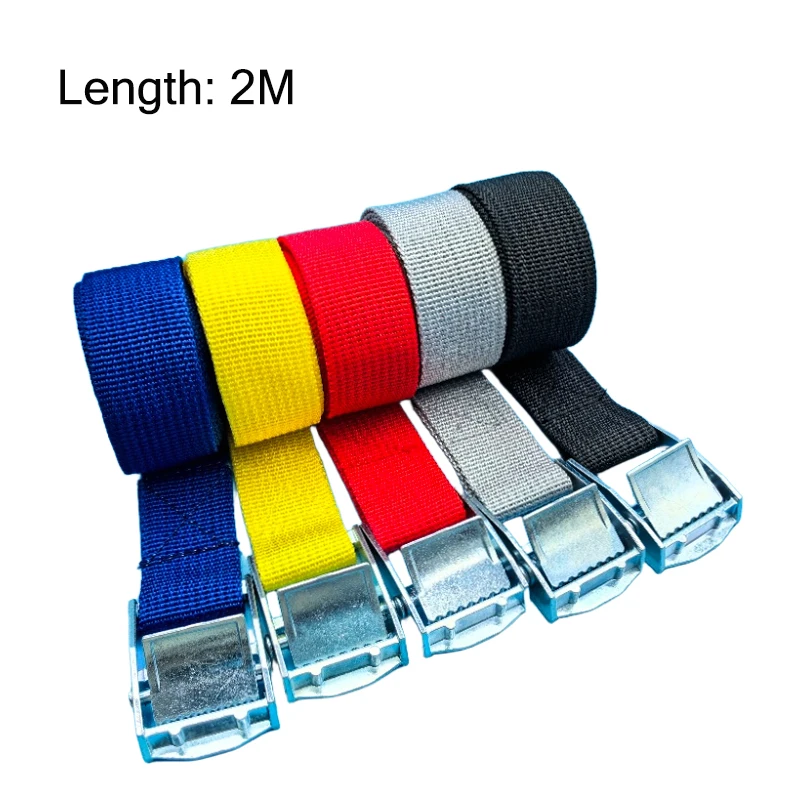 Cargo Straps Cargo Tie Down Strap Tie Down Straps Lashing Strap 5Pcs 2M Tension Rope Tie Down Strap Strong Ratchet Belt Car Luggage Bag Cargo Lashing Strap Zinc Alloy Zinc Nylon 5 Color