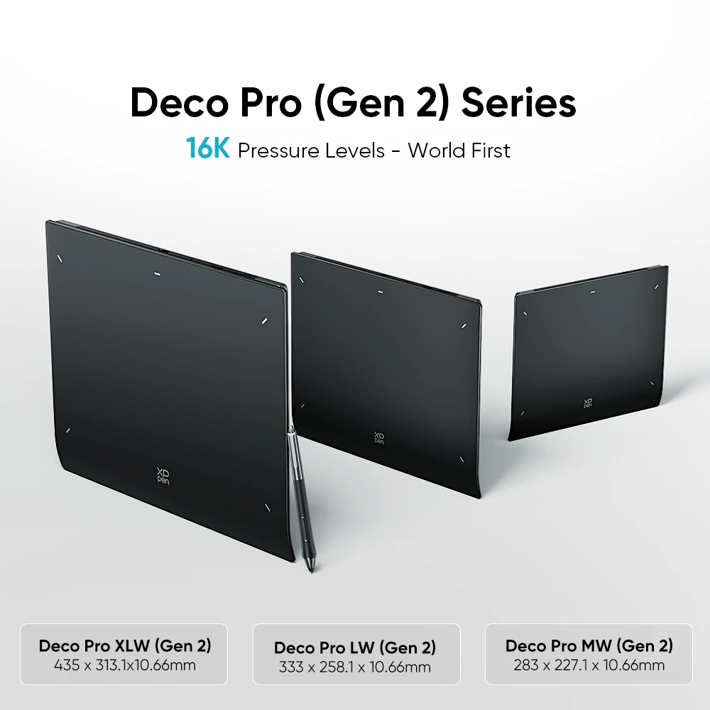 XPPen Deco Pro (第2世代) グラフィックタブレット 世界初16K筆圧 