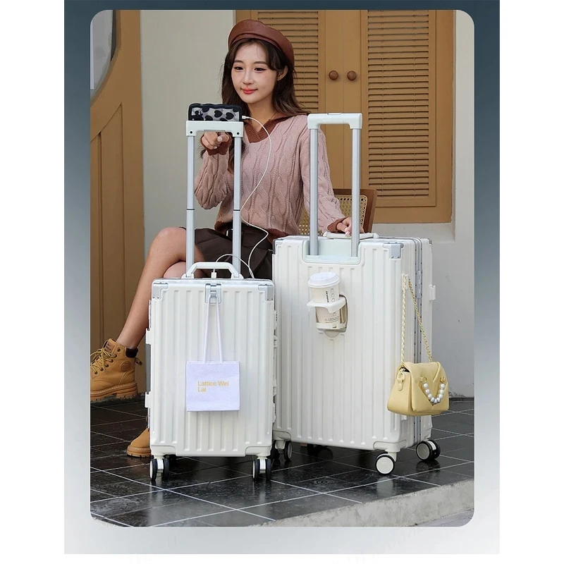 New Suitcase 30 inch Aluminium Frame USB Charging Luggage Carrier