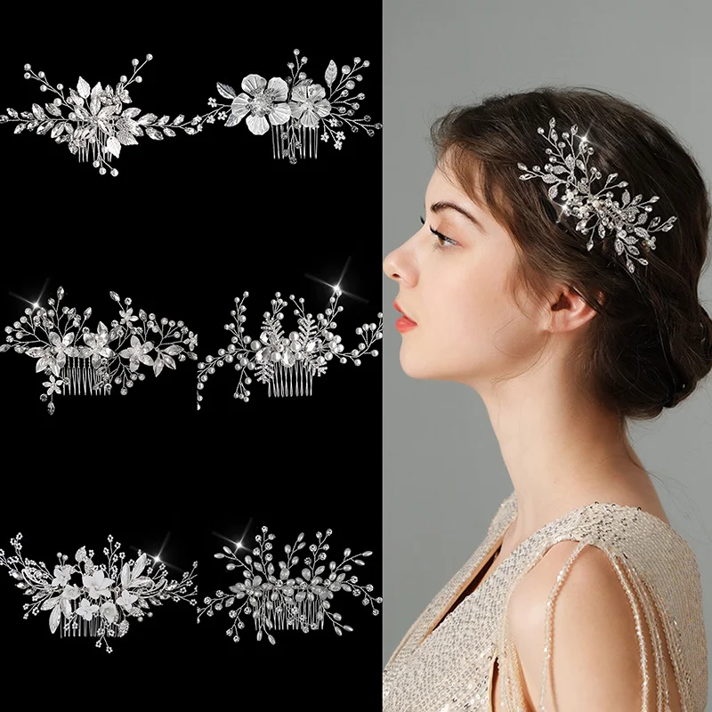 Leaf Flower Bridal Hairpins Girls Wedding Hair Accessories Hair wear Wedding Pearl Jewelry Bridal Pins hair accessories bridal hair accessories bridal jewelry set