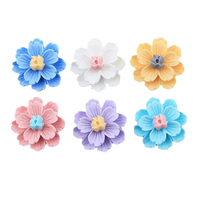 Cute flowers Flat Back Resin Cabochons Scrapbooking DIY Jewelry Craft Decoration Accessories 10pcs -L99 2