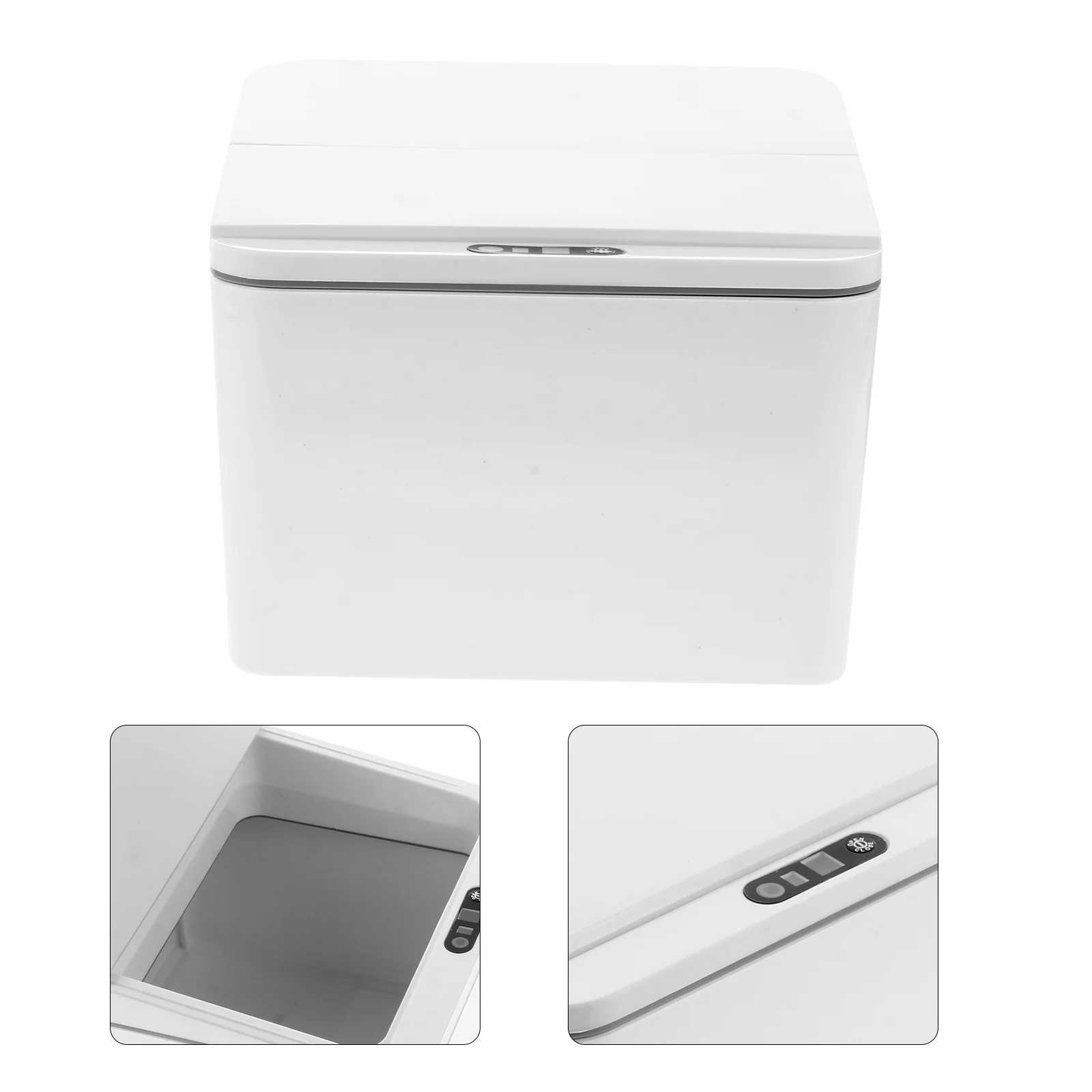 

1pc Auto Sensor Trash Can Vehicle Mounted Waste Storage Container Organizer